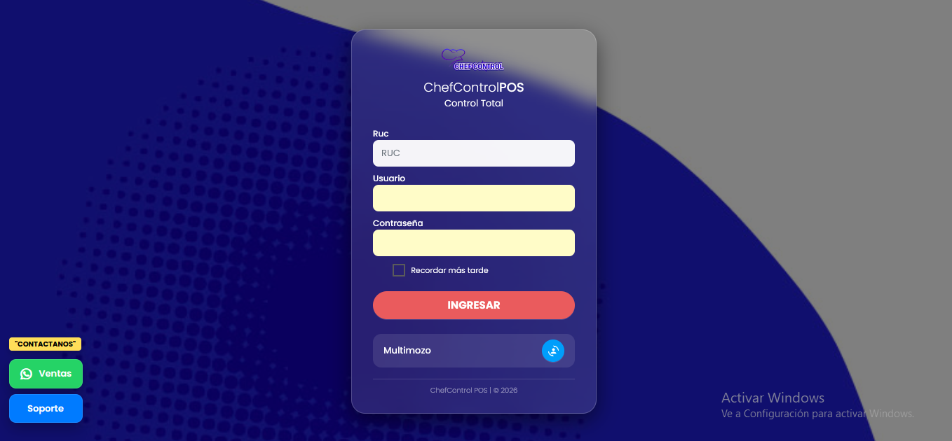 Dashboard ChefControl